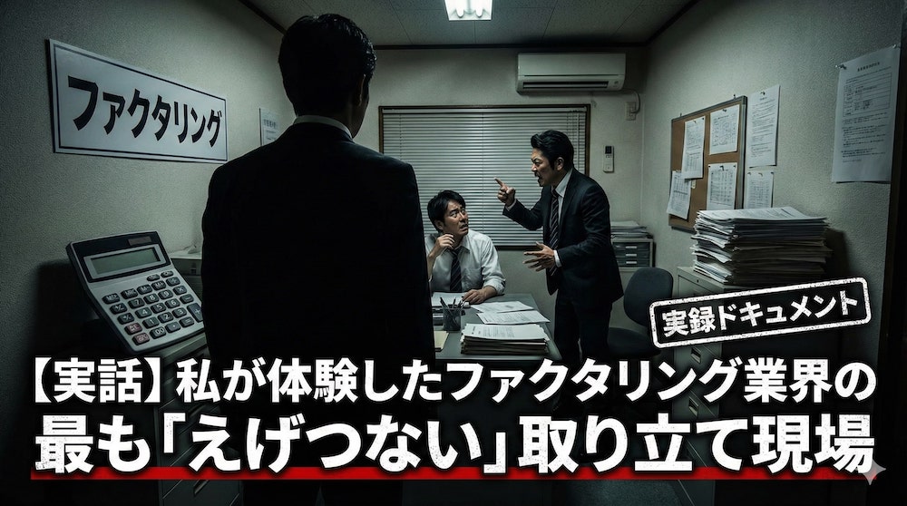 【実話】私が体験したファクタリング業界の最も「えげつない」取り立て現場