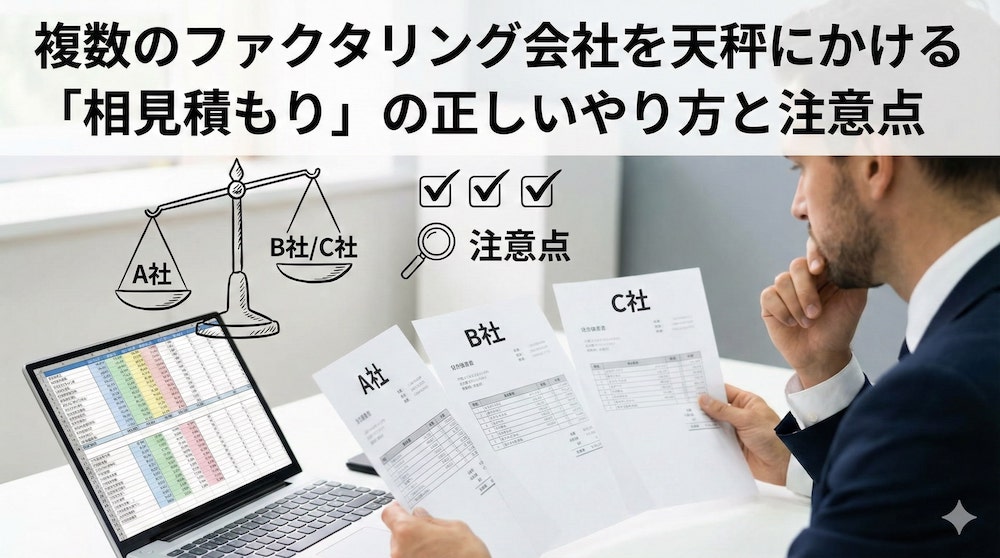 複数のファクタリング会社を天秤にかける「相見積もり」の正しいやり方と注意点