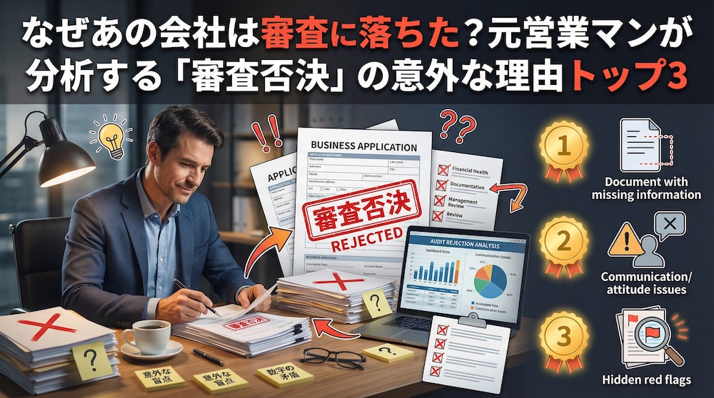 なぜあの会社は審査に落ちた？元営業マンが分析する「審査否決」の意外な理由トップ3