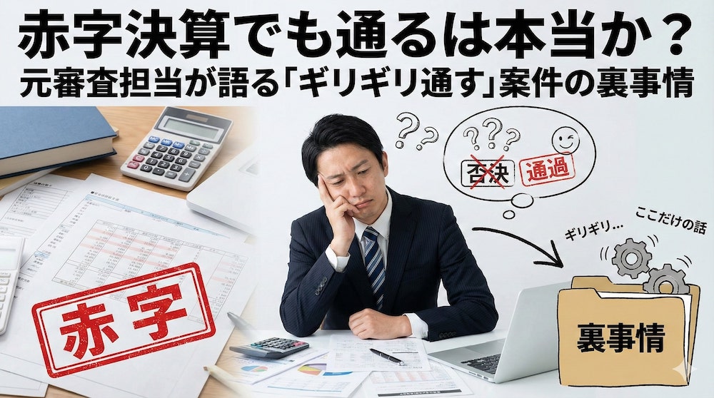 赤字決算でも通るは本当か？元審査担当が語る「ギリギリ通す」案件の裏事情